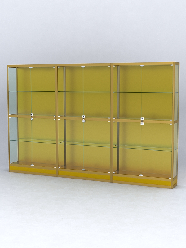 Витрина АЛПРО №4-3м-300-1 (задняя стенка - ДВП), Золотой