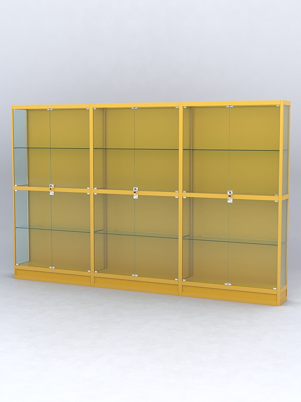 Витрина АЛПРО №4-3м-300-1 (задняя стенка - ДВП), Желтый