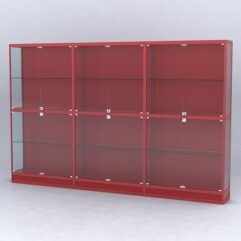 Витрина АЛПРО №4-3м-300-1 (задняя стенка - ДВП), Красный