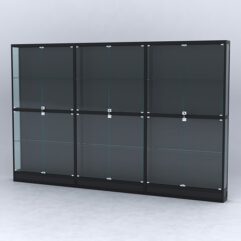 Витрина АЛПРО №4-3м-200-1 (задняя стенка - ДВП), Черный