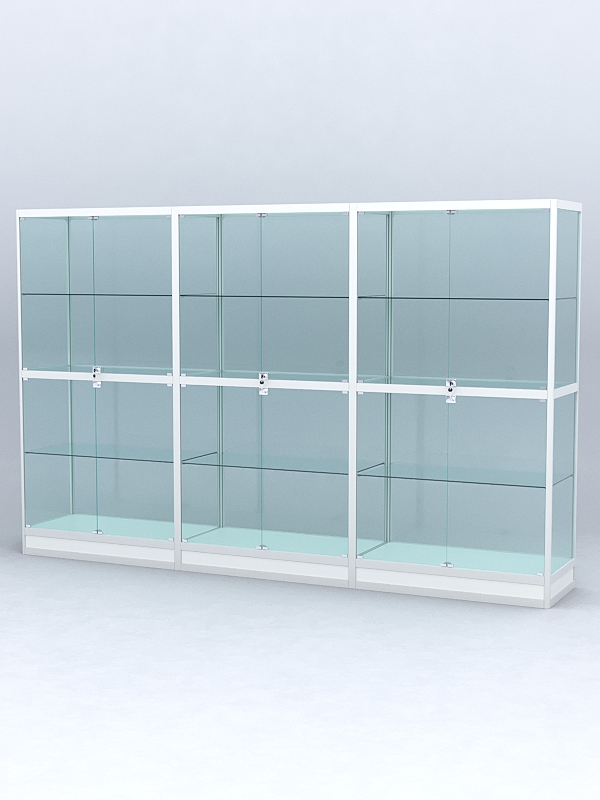 Витрина АЛПРО №4-3м-500-2 (задняя стенка - стекло), Белый