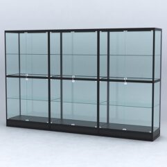Витрина АЛПРО №4-3м-500-2 (задняя стенка - стекло), Черный