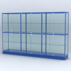 Витрина АЛПРО №4-3м-500-2 (задняя стенка - стекло), Синий