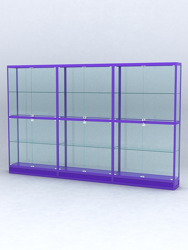 Витрина АЛПРО №4-3м-300-2 (задняя стенка - стекло), Фиолетовый