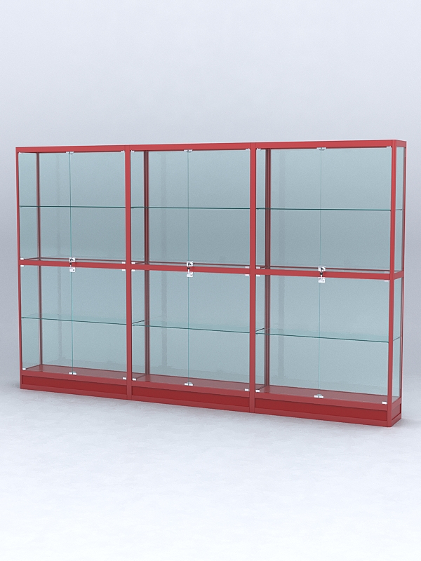 Витрина АЛПРО №4-3м-300-2 (задняя стенка - стекло), Желтый — изображение 2