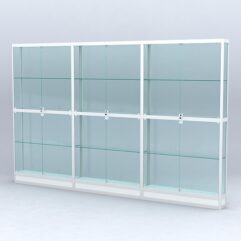 Витрина АЛПРО №4-3м-200-2 (задняя стенка - стекло), Белый