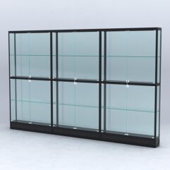 Витрина АЛПРО №4-3м-200-2 (задняя стенка - стекло), Черный