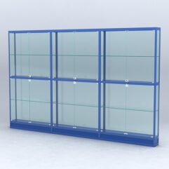 Витрина АЛПРО №4-3м-200-2 (задняя стенка - стекло), Синий