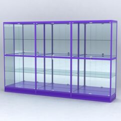 Витрина АЛПРО №4-3м-500-3 (задняя стенка - зеркало), Фиолетовый