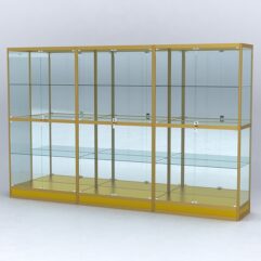 Витрина АЛПРО №4-3м-500-3 (задняя стенка - зеркало), Золотой