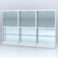 Витрина АЛПРО №4-3м-200-3 (задняя стенка - зеркало), Белый