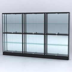 Витрина АЛПРО №4-3м-200-3 (задняя стенка - зеркало), Черный