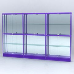 Витрина АЛПРО №4-3м-200-3 (задняя стенка - зеркало), Фиолетовый