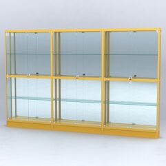 Витрина АЛПРО №4-3м-200-3 (задняя стенка - зеркало), Желтый