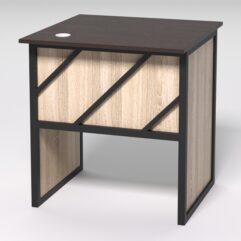 Стол приставной офисный С-01 СТРОНГ в стиле ЛОФТ декор №2, Дуб Венге и Дуб Сонома