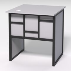 Стол приставной офисный С-01 СТРОНГ в стиле ЛОФТ декор №3, Серый