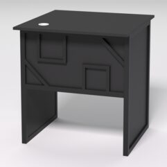 Стол приставной офисный С-01 СТРОНГ в стиле ЛОФТ декор №4, Черный