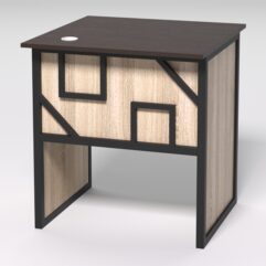 Стол приставной офисный С-01 СТРОНГ в стиле ЛОФТ декор №4, Дуб Венге и Дуб Сонома