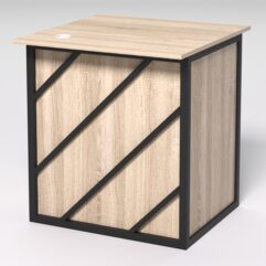 Стол приставной офисный С-01А СТРОНГ в стиле ЛОФТ декор №2, Дуб Сонома