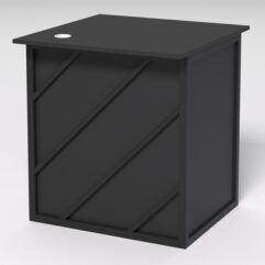 Стол приставной офисный С-01А СТРОНГ в стиле ЛОФТ декор №2, Черный