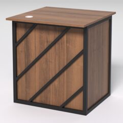 Стол приставной офисный С-01А СТРОНГ в стиле ЛОФТ декор №2, Орех