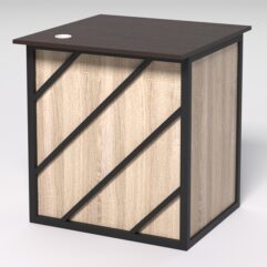 Стол приставной офисный С-01А СТРОНГ в стиле ЛОФТ декор №2, Дуб Венге и Дуб Сонома