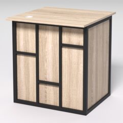 Стол приставной офисный С-01А СТРОНГ в стиле ЛОФТ декор №3, Дуб Сонома