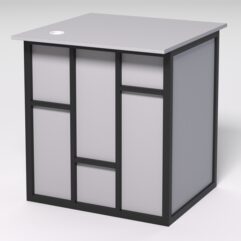 Стол приставной офисный С-01А СТРОНГ в стиле ЛОФТ декор №3, Серый