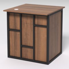 Стол приставной офисный С-01А СТРОНГ в стиле ЛОФТ декор №3, Орех