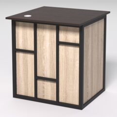 Стол приставной офисный С-01А СТРОНГ в стиле ЛОФТ декор №3, Дуб Венге и Дуб Сонома