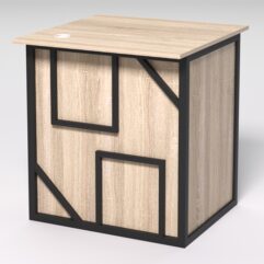 Стол приставной офисный С-01А СТРОНГ в стиле ЛОФТ декор №4, Дуб Сонома