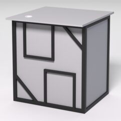 Стол приставной офисный С-01А СТРОНГ в стиле ЛОФТ декор №4, Серый