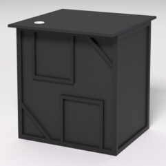 Стол приставной офисный С-01А СТРОНГ в стиле ЛОФТ декор №4, Черный