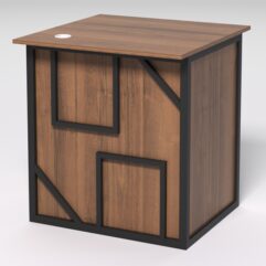 Стол приставной офисный С-01А СТРОНГ в стиле ЛОФТ декор №4, Орех