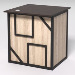 Стол приставной офисный С-01А СТРОНГ в стиле ЛОФТ декор №4, Дуб Венге и Дуб Сонома