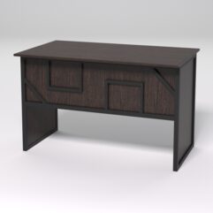 Стол рабочий офисный С-02 СТРОНГ в стиле ЛОФТ декор №4, Дуб Венге