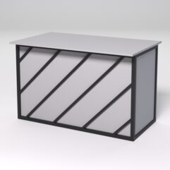 Стол рабочий офисный С-02А СТРОНГ в стиле ЛОФТ декор №2, Серый