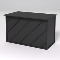 Стол рабочий офисный С-02А СТРОНГ в стиле ЛОФТ декор №2, Черный