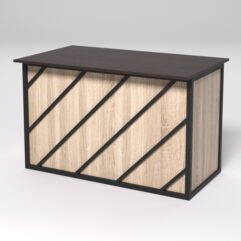 Стол рабочий офисный С-02А СТРОНГ в стиле ЛОФТ декор №2, Дуб Венге и Дуб Сонома