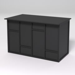 Стол рабочий офисный С-02А СТРОНГ в стиле ЛОФТ декор №3, Черный