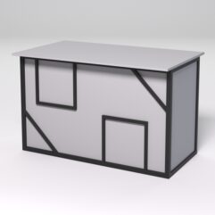 Стол рабочий офисный С-02А СТРОНГ в стиле ЛОФТ декор №4, Серый