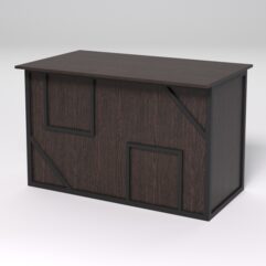 Стол рабочий офисный С-02А СТРОНГ в стиле ЛОФТ декор №4, Дуб Венге