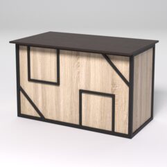 Стол рабочий офисный С-02А СТРОНГ в стиле ЛОФТ декор №4, Дуб Венге и Дуб Сонома