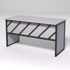 Стол рабочий офисный С-03 СТРОНГ в стиле ЛОФТ декор №2, Серый