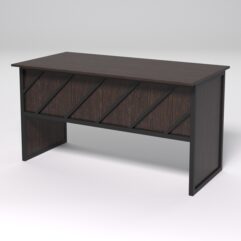 Стол рабочий офисный С-03 СТРОНГ в стиле ЛОФТ декор №2, Дуб Венге