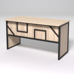 Стол рабочий офисный С-03 СТРОНГ в стиле ЛОФТ декор №4, Дуб Сонома