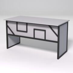 Стол рабочий офисный С-03 СТРОНГ в стиле ЛОФТ декор №4, Серый