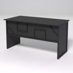 Стол рабочий офисный С-03 СТРОНГ в стиле ЛОФТ декор №4, Черный