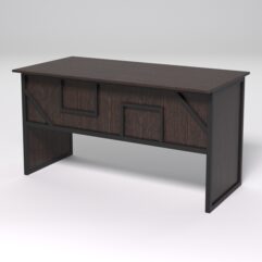 Стол рабочий офисный С-03 СТРОНГ в стиле ЛОФТ декор №4, Дуб Венге