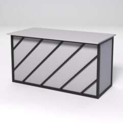 Стол рабочий офисный С-03А СТРОНГ в стиле ЛОФТ декор №2, Серый